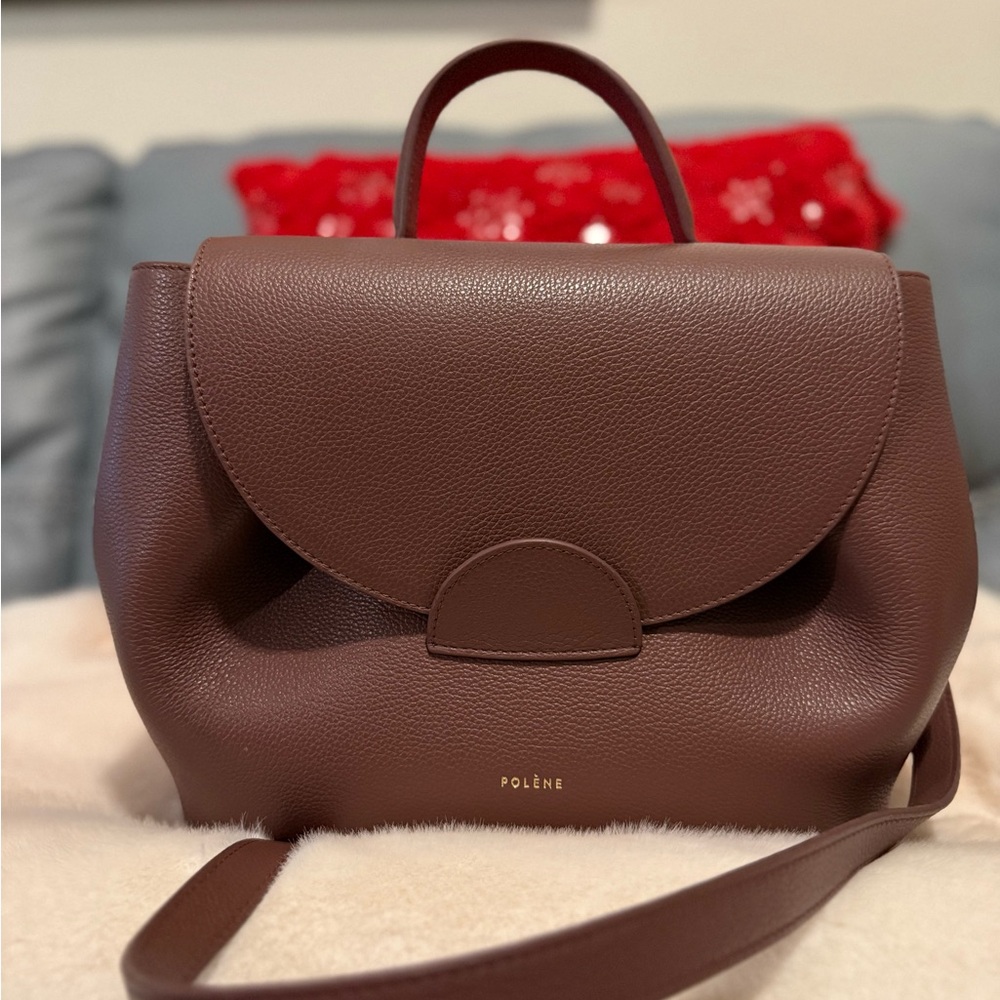 Polène Brown Leather Handbag